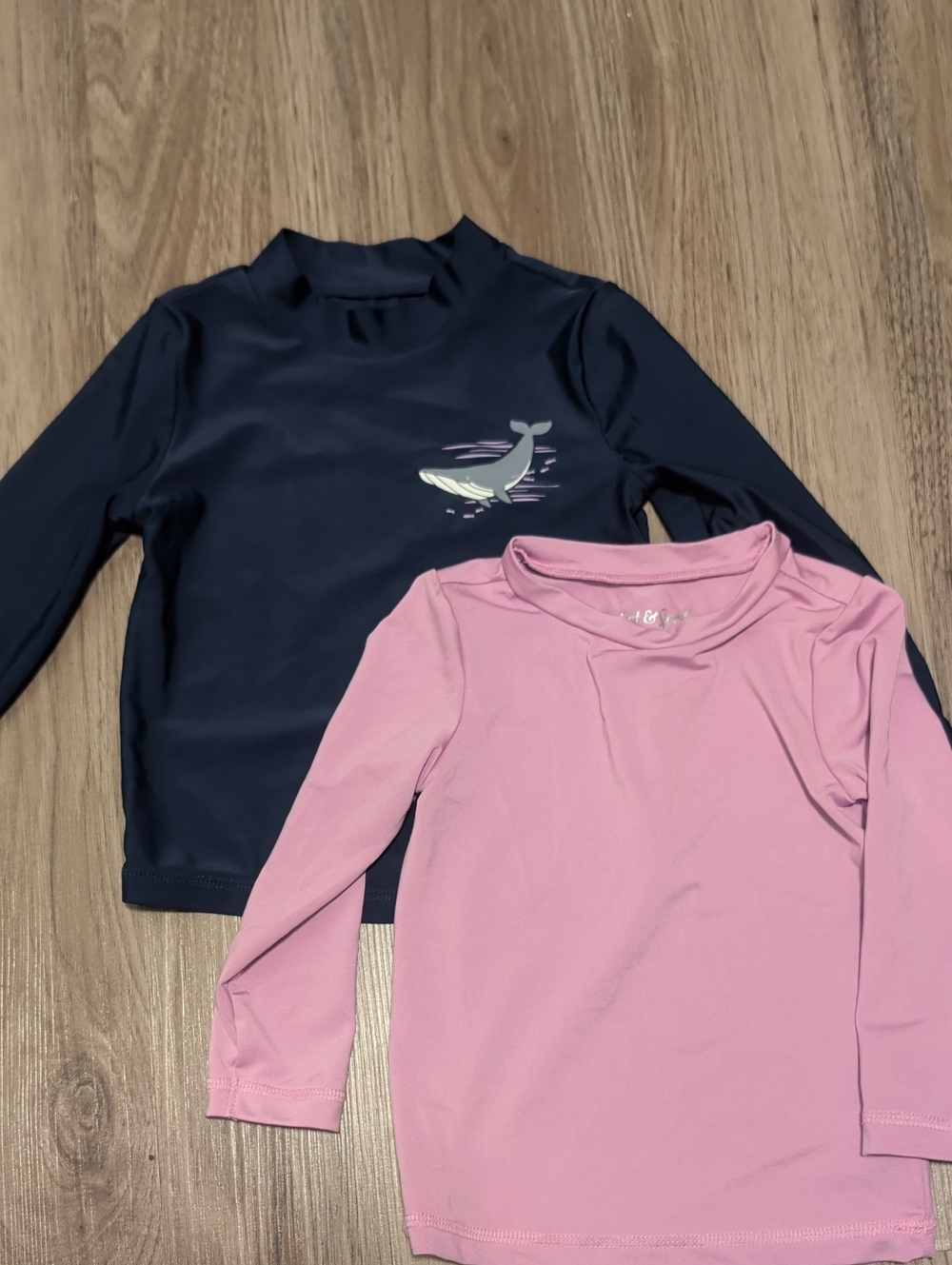 Kids Long-Sleeve Swim Shirt - Navy & Light Purple